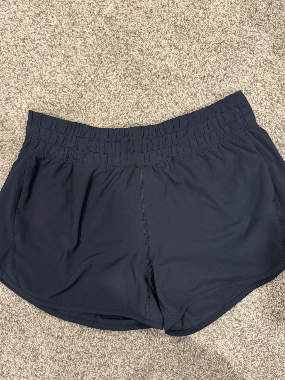 Bundle of 2 Track style active shorts with lining—Large—black